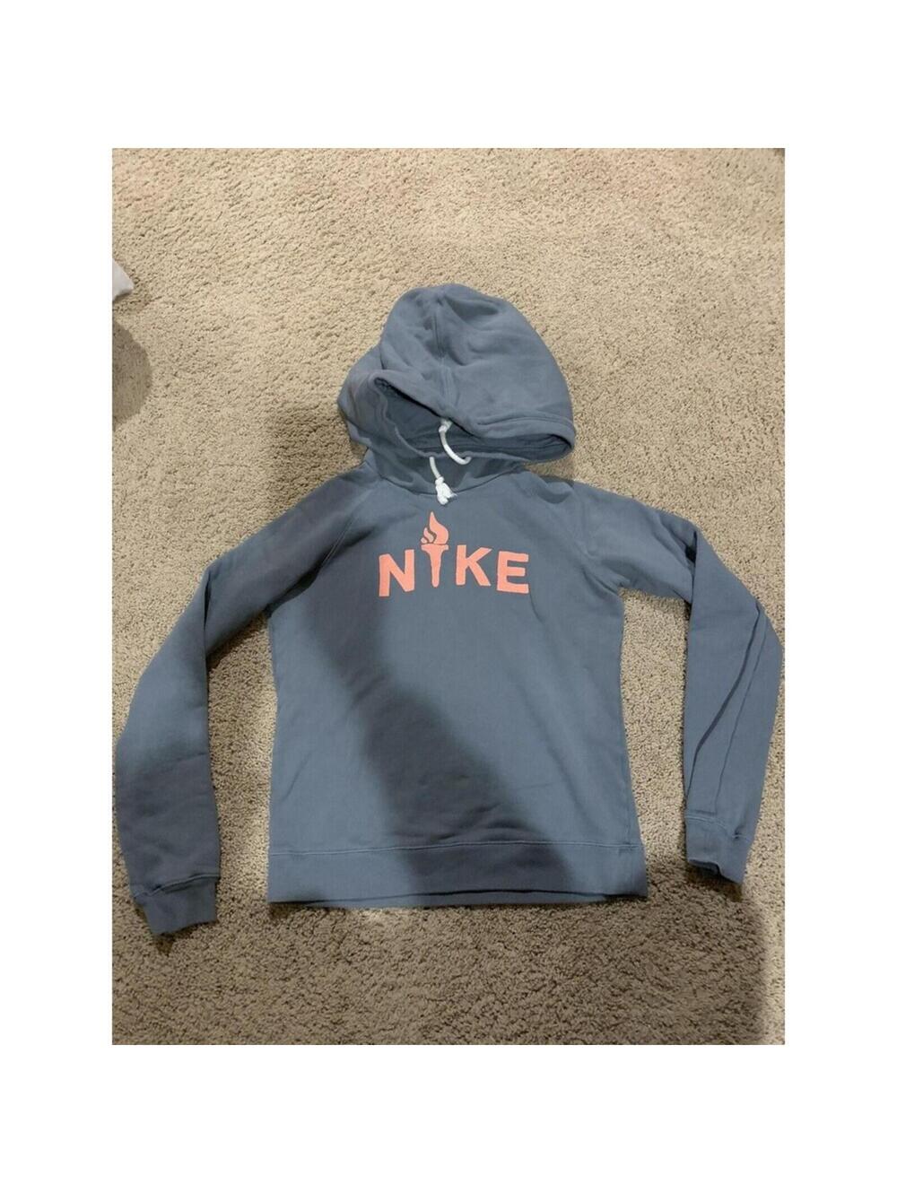 Women's Nike gray hoodie oversized hood S SMALL sweatshirt